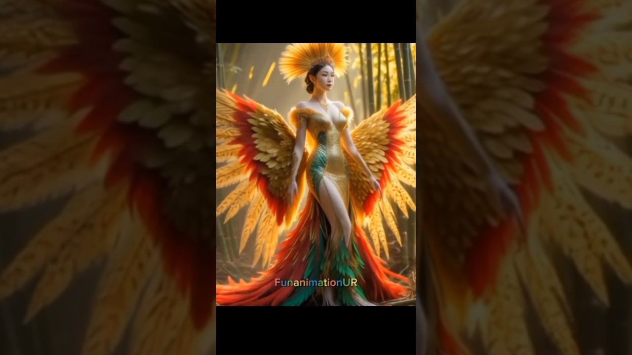 Majestic Woman-Bird Fusion: A Cinematic Fantasy Creation"