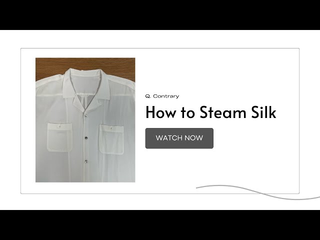 How to Steam Silk Shirts - YouTube