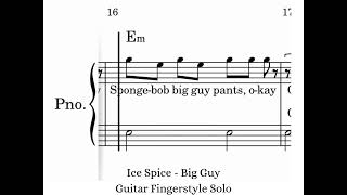 Ice Spice - Big Guy | Piano Notes