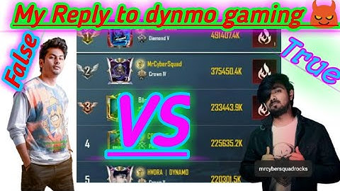 @MrCyberSquad69 reply to @DynamoGaming for disrespect creator on live #mrcybersquad vs #dyanamo