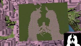 Bad Apple! with Pink Petals in Minecraft