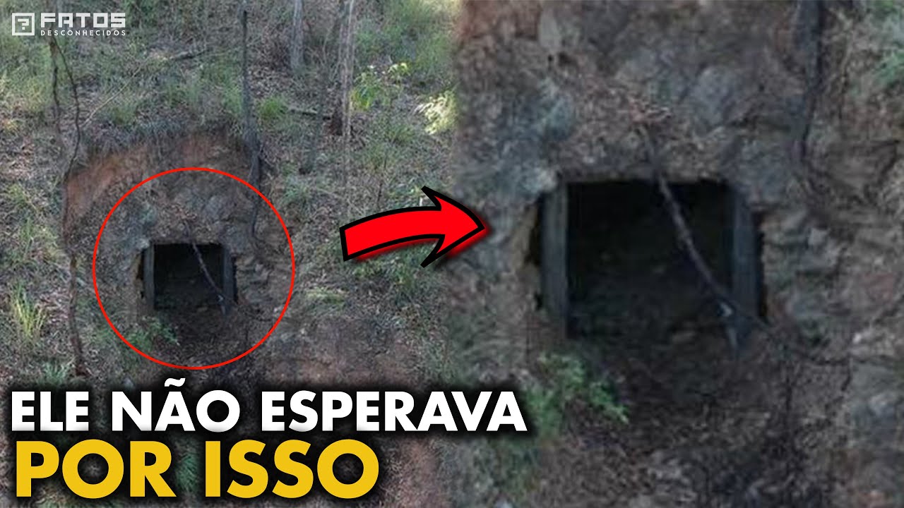 Ele achou uma porta secreta em sua propriedade, e enlouquece com o que encontra dentro