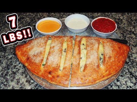 Colossal Calzone Challenge w/ Philly Steak & Chicken in Alabama!!