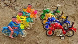 Learn to count with funny bicycles and motorcycles - Toys for kids H1022I