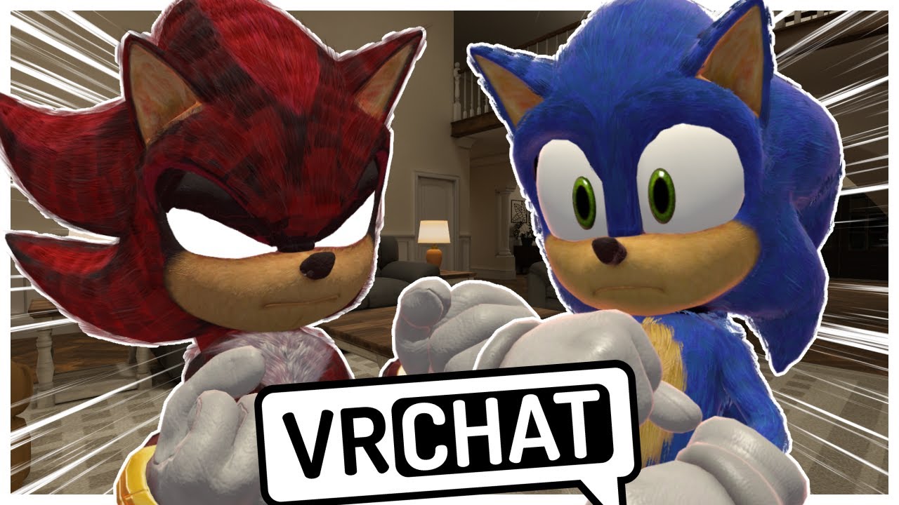 Встреча Соника из фильма и Тёмного Шэдоу из фильма в VRCHAT?!