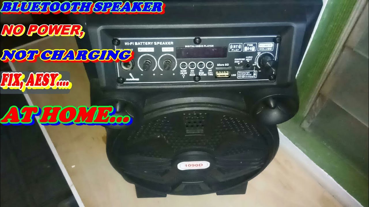 Bluetooth speaker, no power, not charging fix easy at home