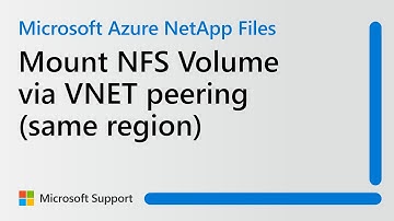 Mount NFS volume with VNET peering in Azure NetApp Files (same region) | Microsoft