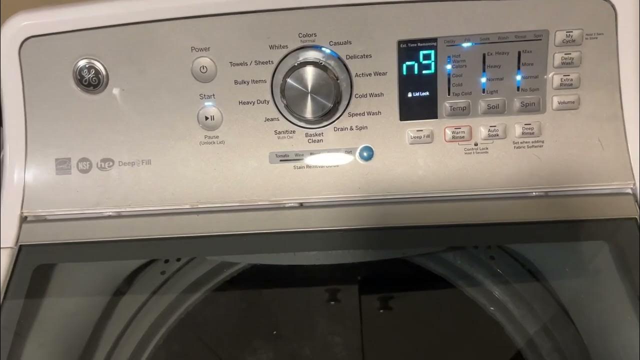GE washing machine sensing not moving YouTube