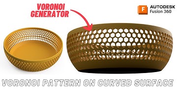 Voronoi Pattern on Curved Surface | Fusion 360 Tutorial
