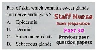 Nursing exam questions and answers previous years staff nurse question papers