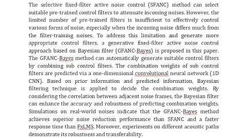 Delayless Generative Fixed Filter Active Noise Control Based on Deep Learning and Bayesian Filter