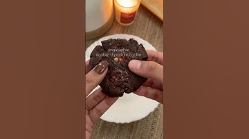 single serve double chocolate cookie (eggless) 🍪🍫