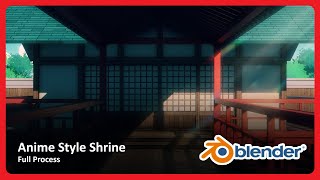 Making Anime Style Shrine Scene in Blender