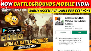 EARLY ACCESS OF BATTLEGROUNDS MOBILE INDIA FOR EVERYONE (BECOME A BETA TESTER) DATA TRANSFER BGMI 🤩