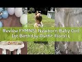 Review FYMNSI Newborn Baby Girl 1st Birthday Outfit Floral Lace Tulle Romper Tutu Dress Cake Smash P
