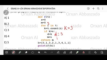 Python imtahan sual nümunəsi #abituriyent #python #informatika #sertifikasiya #miq