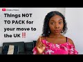 Things NOT to pack when moving to the UK
