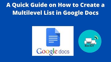 A Quick Guide on How to Create Multilevel Lists in Google Docs  #GoogleDocs #MultilevelLists #Google