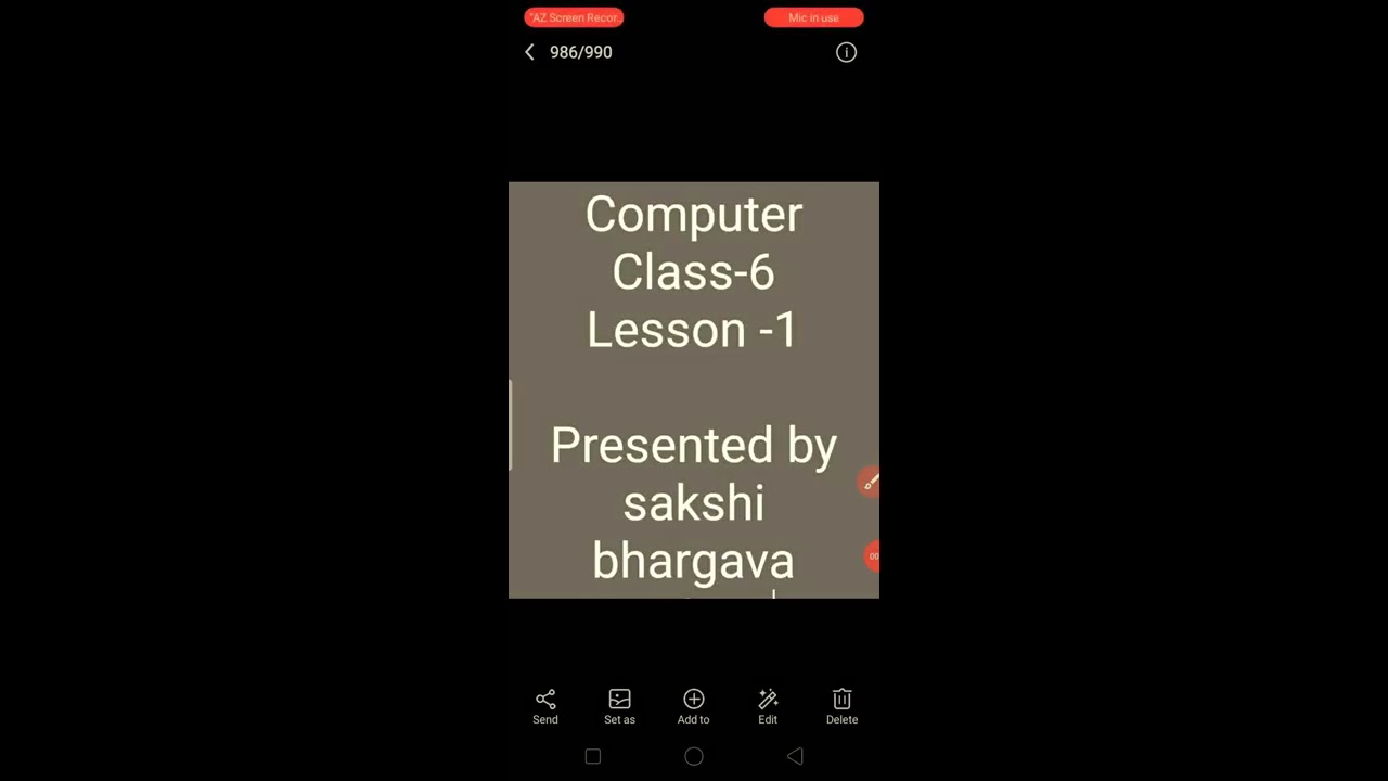 Computer , Class-6 Lesson-1 - YouTube