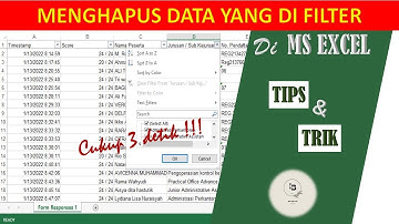 CARA MENGHAPUS DATA YANG TELAH DI FILTER DI EXCEL | PENGGUNAAN FILTER DATA DI EXCEL