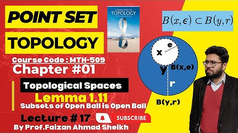 17.Chapter 1 Topological Spaces| Lemma 1.11|Open Ball contained another open Ball