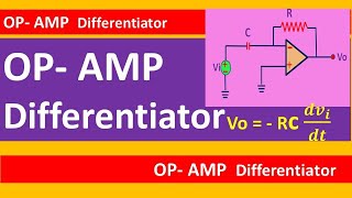 OP amp as differentiator - Explained