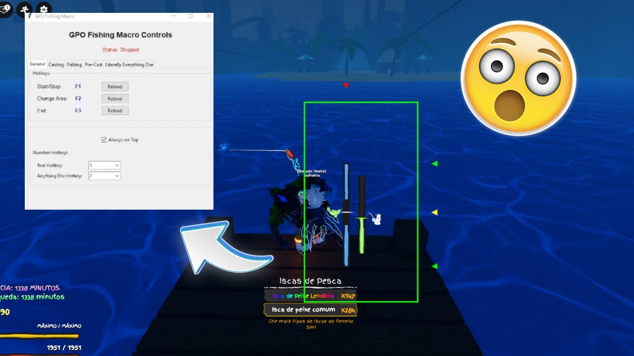 O Melhor macro de pesca do GPO (Grand piece online) - YouTube