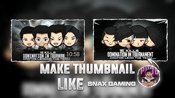 Make This Amazing Pubg Mobile Montage Thumbnail | Pubg montage Thumbnail Like Snax Gaming On Android