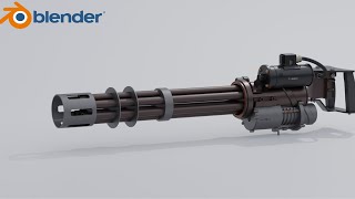 Blender tutorial  Modeling M134 machine gun(Beginner tutorial)
