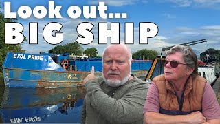 Narrowboat vs Big Commercial Ship! | Doncaster City | Vlog 129