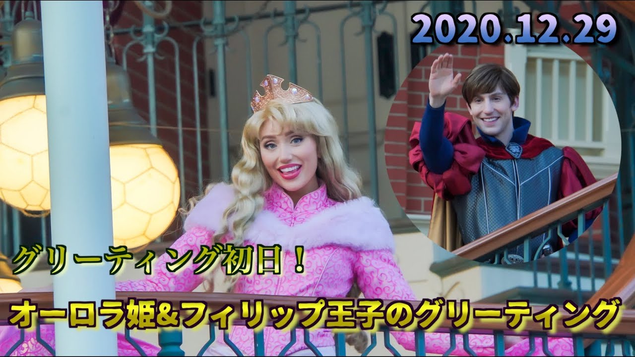 グリ初日 オーロラ姫 フィリップ王子のグリーティング 東京ディズニーランド Youtube