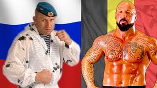 Russian paratrooper knocked out the Undertaker! Sergey Kharitonov versus Belgian champion!