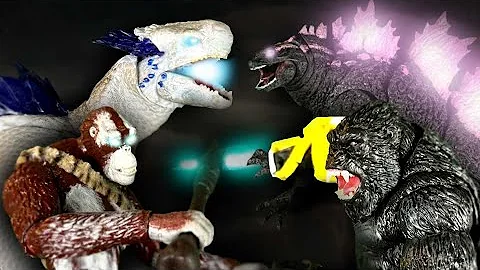 GODZILLA X KONG: The New Empire | HOLLOW EARTH FIGHT | STOP MOTION