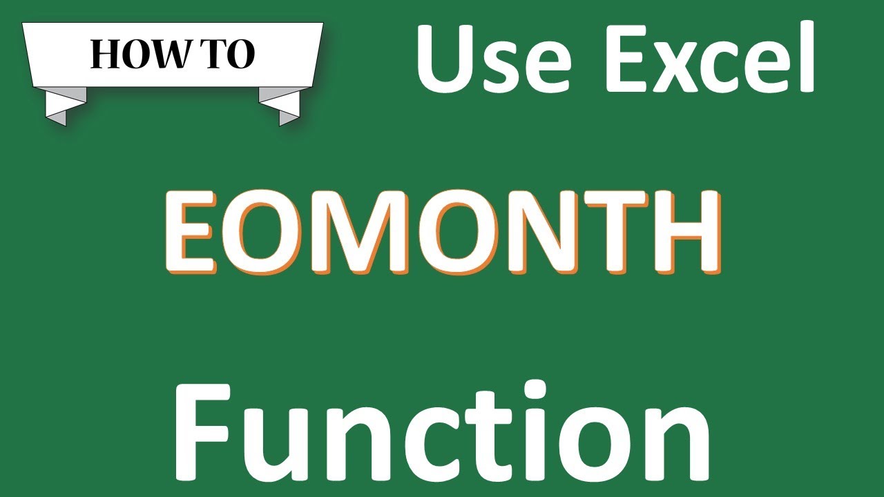 How to use EoMonth Function in Excel in Urdu | Excel Function - YouTube
