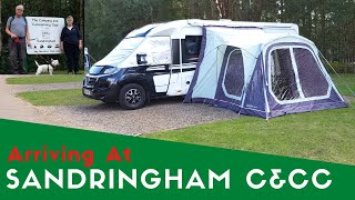 Arriving At Sandringham Camping And Caravanning Club Site