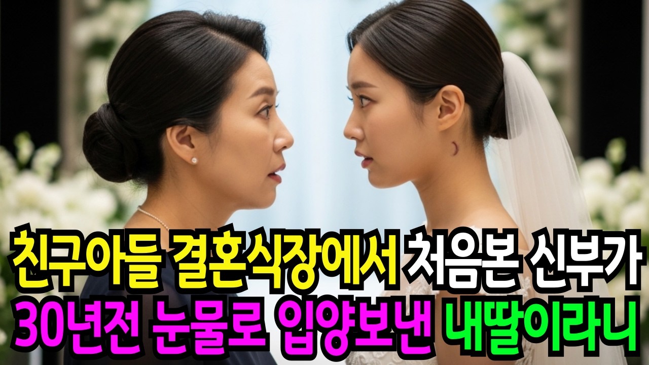 결혼식장에서 신부 귀 뒤 흉터를 본 순간, 삼십 년 전 눈물로 입양 보낸 내 친딸인걸 확신하는데..