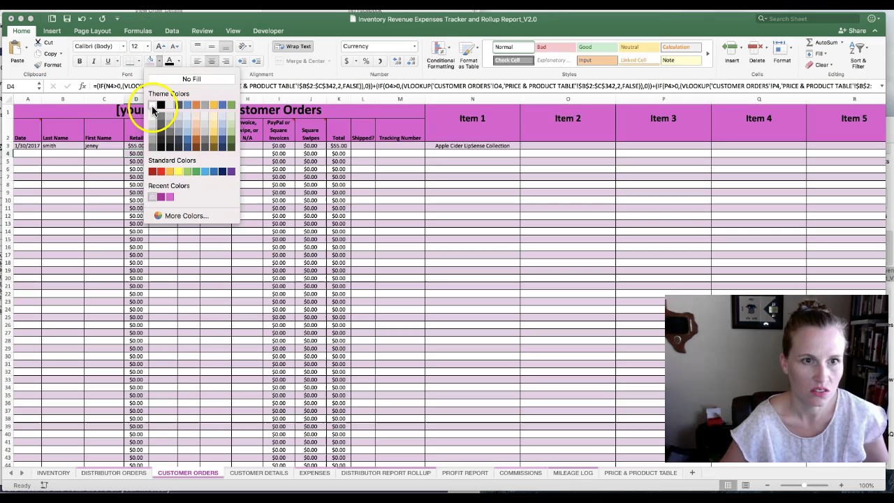 lipsense senegence business excel spreadsheet youtube