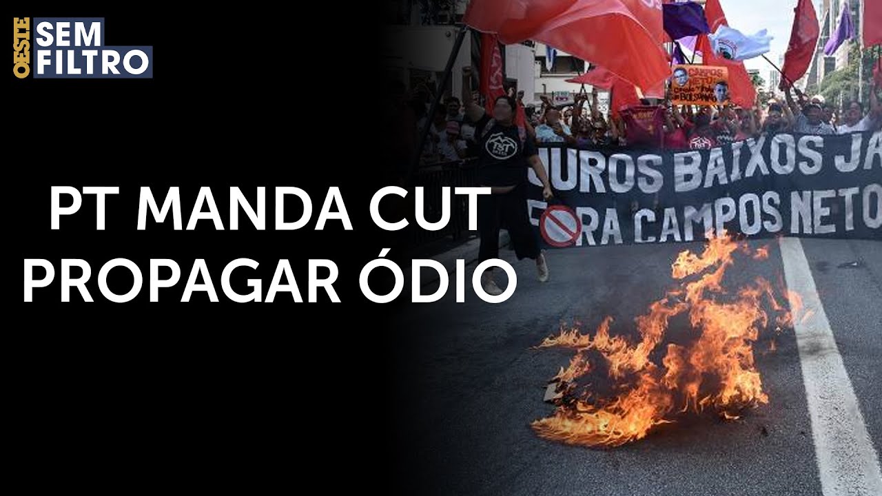 O amor venceu? Em demonstração de ódio, sindicalistas queimam boneco de Campos Neto | #osf