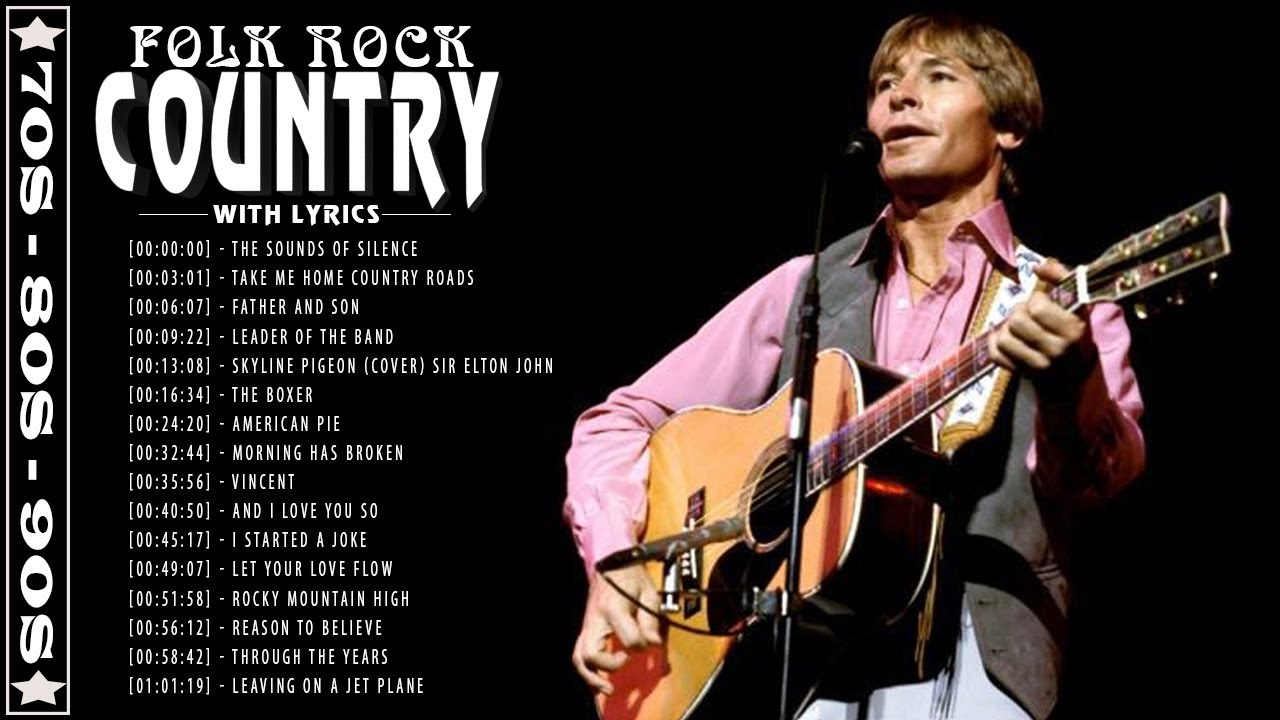 Top Hits Folk Rock Country Collection Folk Rock And Country Music