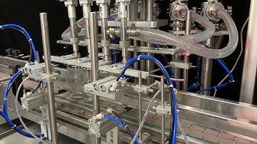 4 head automatic hand sanitizer filling machine, automatic bottle filling line