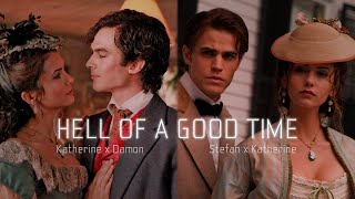 Damon & Stefan x Katherine [The Vampire Diaries] | Hell of a Good Time -- Haiden H. (Lyrics)