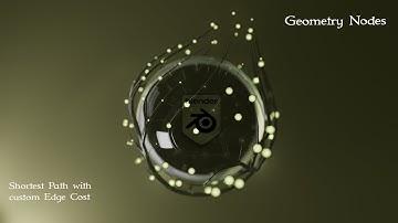 The flower - Shortest path with custom edge cost in Geometry Nodes -  GEOMETRY NODES SERIES 14