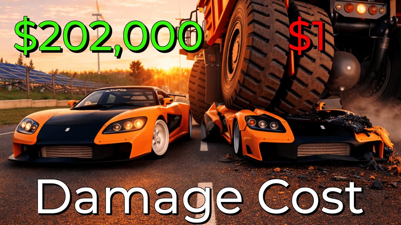 Realistic Crashes BeamNG.drive Damage Cost Mazda RX-7 The Tokyo Drift | Epic Wallet Survival