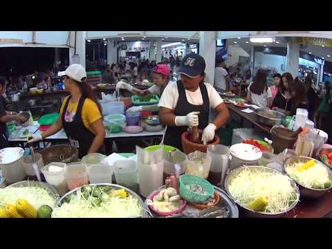 Видео: Едовой рынок в ТЦ Таиланд Хуахин + Ночной тайский едовой рынок Еда Цены