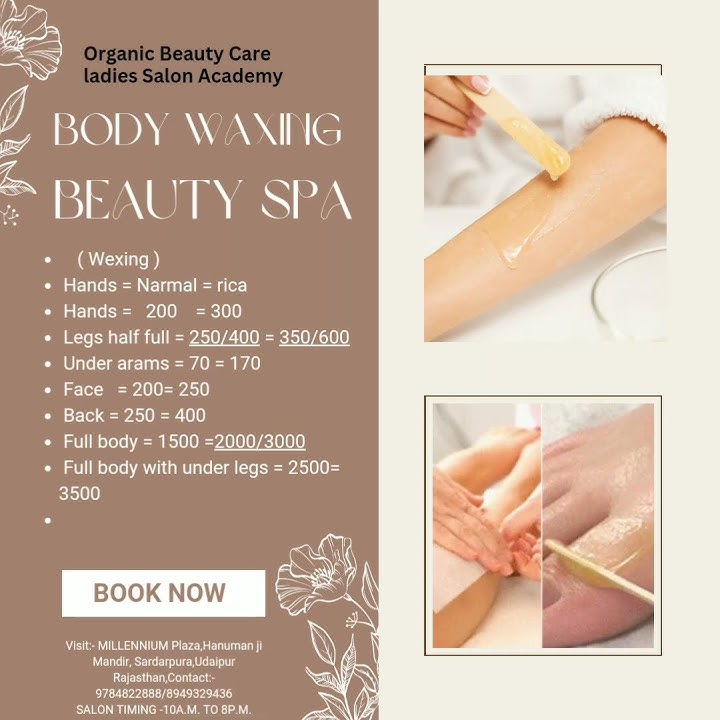 BEST WAXING SALON  TYPES OF WAXING AND PRICES AT BEAUTY