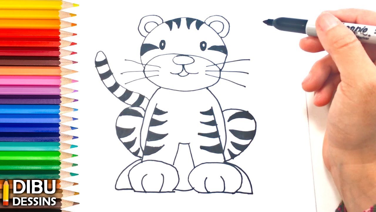 Comment Dessiner Un Tigre Dessin De Tigre