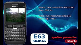 nokia e63 camera  video+photo