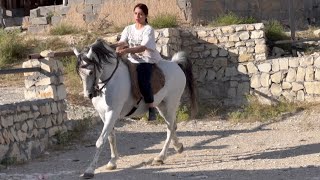 My exciting ride with Yaghma،Swarkari Fatima, a Kurdish and Iranian girl#horseriding #سوارکاری