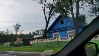 При въезде в Минск прошел торнадо.