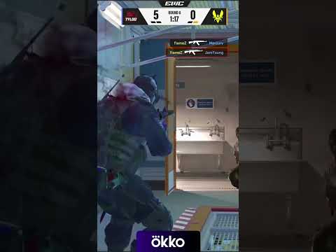 flameZ ЛОВИТ момент и выигрывает 1в2 с КВАДРО! #ewc #clutch #okko #cs #кс #counterstrike #csgo